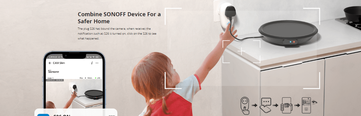 SONOFF S-CAM SMART SECURITY CAMERA WIFI - NeonSales {{ shop.shopifyCountryName }}