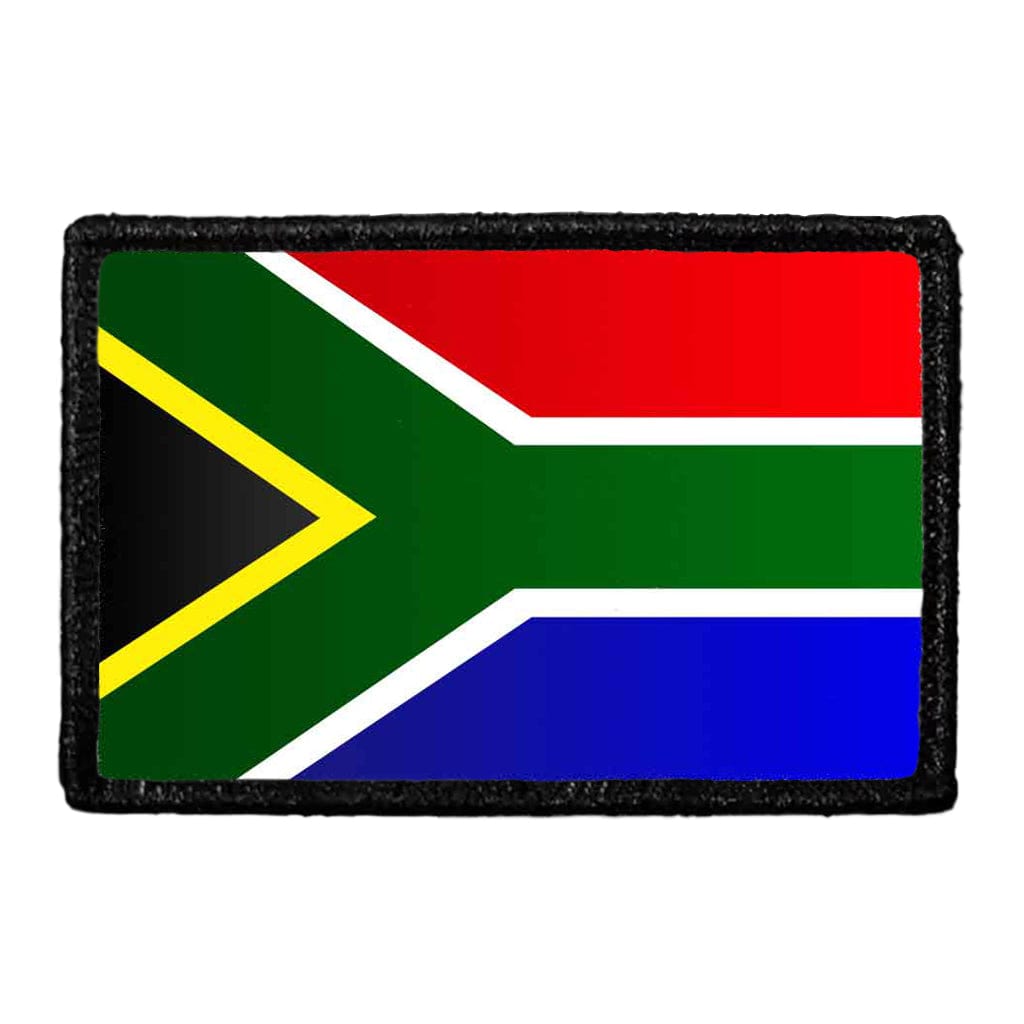 SOUTH AFRICAN FLAG RUBBER VELCRO PATCH - representative flag patch