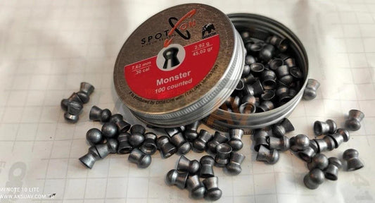 SPOT ON PELLETS MONSTER 7.62MM (45.02 GR) - 100's - NeonSales {{ shop.shopifyCountryName }}