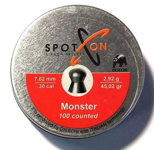 SPOT ON PELLETS MONSTER 7.62MM (45.02 GR) - 100's - NeonSales {{ shop.shopifyCountryName }}