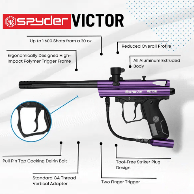 SPYDER VICTOR CLASSIC PAINTBALL MARKER .68 - NeonSales South Africa