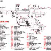 Spyder marker exploded parts diagram - O-ring reference