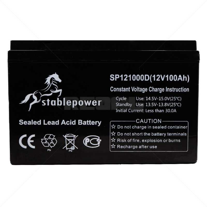 STABLE POWER BATTERY 12VDC 100AH DEEP CYCLE - NeonSales {{ shop.shopifyCountryName }}