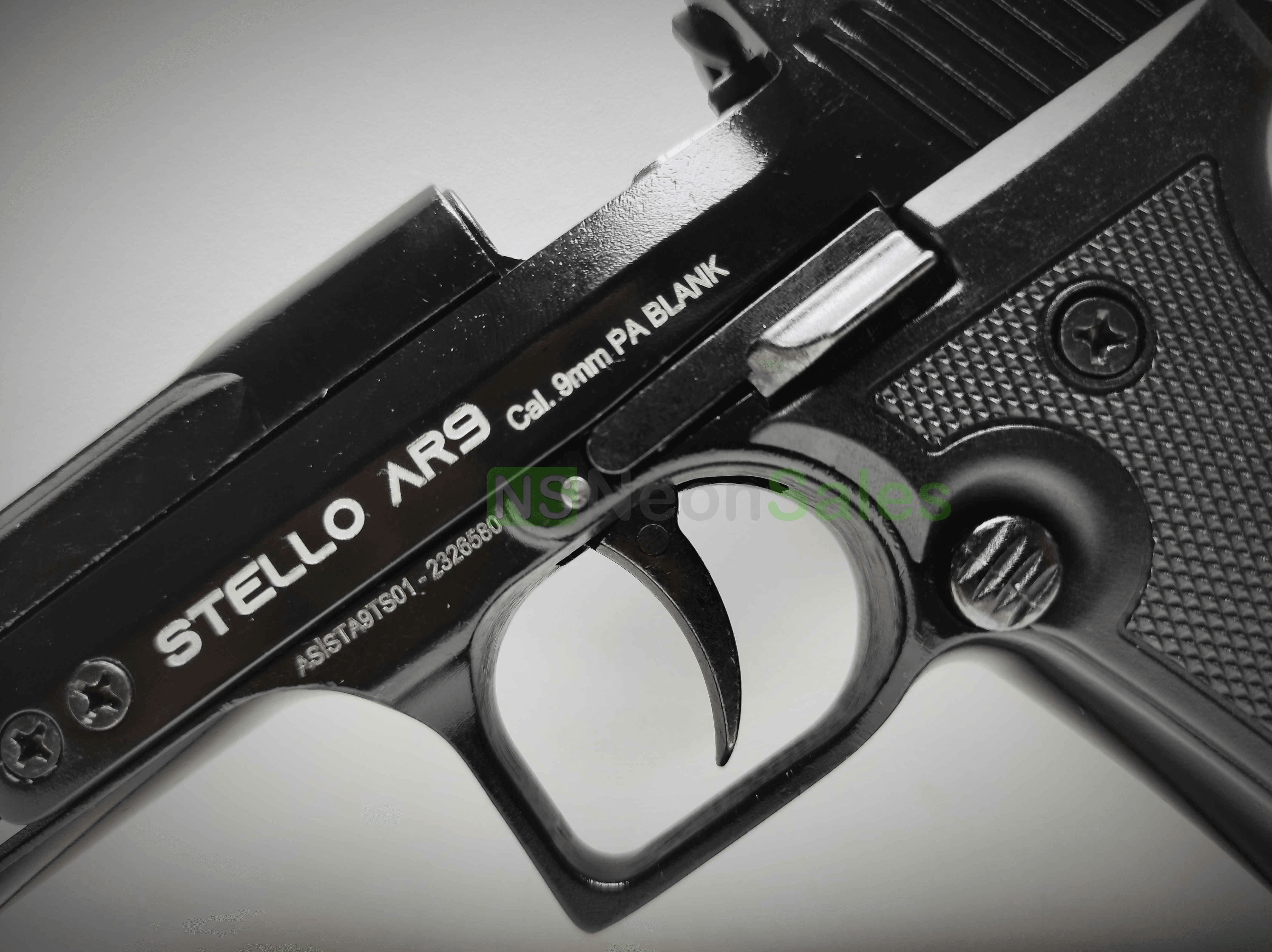 STELLO AR-9 BABY EAGLE+10 BLANKS+ HOLSTER+ TEARGAS - NeonSales South Africa