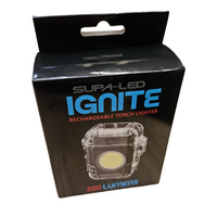 SUPA-LED Ignite 300 lumen rechargeable torch and arc lighter