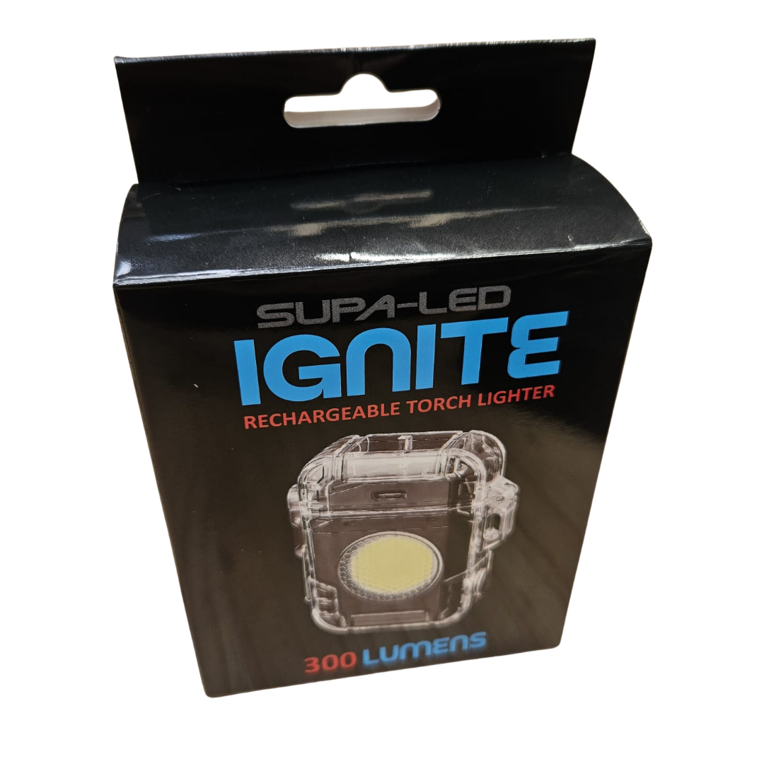 SUPA-LED Ignite 300 lumen rechargeable torch and arc lighter
