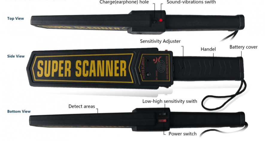 SUPER SCANNER HAND-HELD METAL DETECTOR - NeonSales South Africa