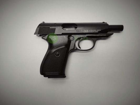 SUR ARMS 2608 (PPK TYPE REPLICA) BLANK GUN - BLACK - NeonSales {{ shop.shopifyCountryName }}
