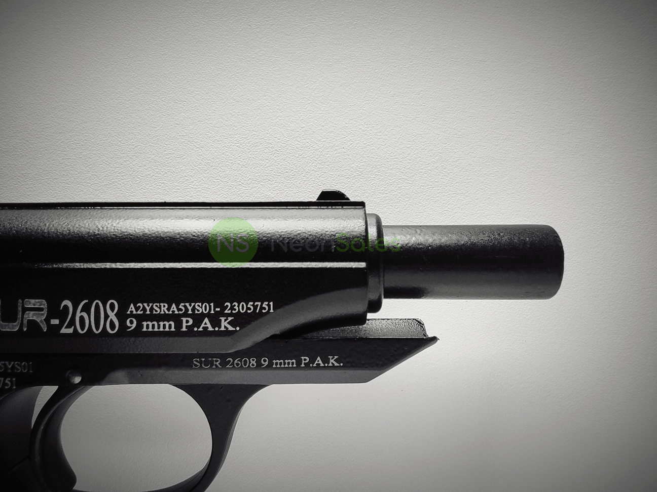 SUR ARMS 2608 (PPK TYPE REPLICA) BLANK GUN - BLACK - NeonSales {{ shop.shopifyCountryName }}