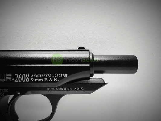 SUR ARMS 2608 (PPK TYPE REPLICA) BLANK GUN - BLACK - NeonSales {{ shop.shopifyCountryName }}