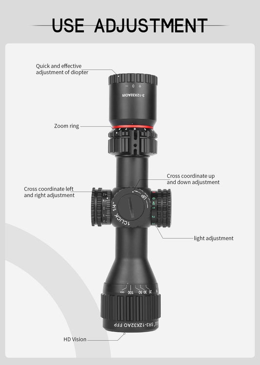 T-EAGLE COMPACT 3-12X32 AO IR FFP SCOPE - NeonSales {{ shop.shopifyCountryName }}
