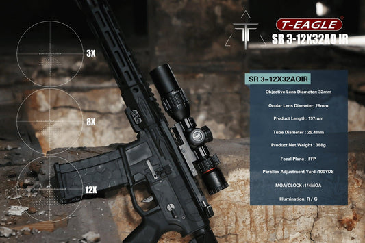T-EAGLE COMPACT 3-12X32 AO IR FFP SCOPE - NeonSales {{ shop.shopifyCountryName }}
