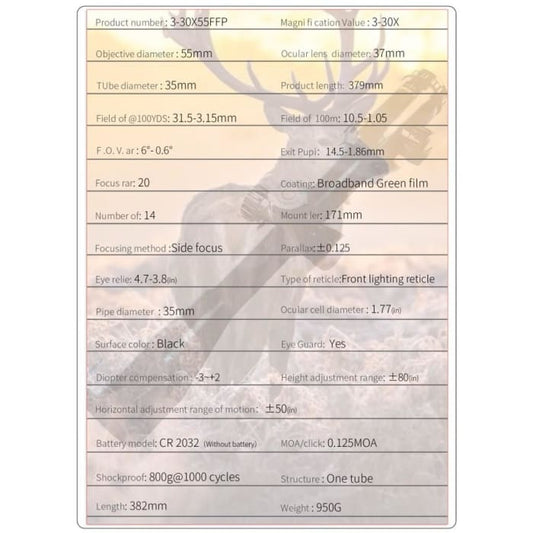 T-EAGLE SCOPE MR 3-30X55 FFP - NeonSales {{ shop.shopifyCountryName }}