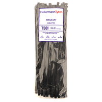 HellermannTyton T50I black cable ties - 100 pack