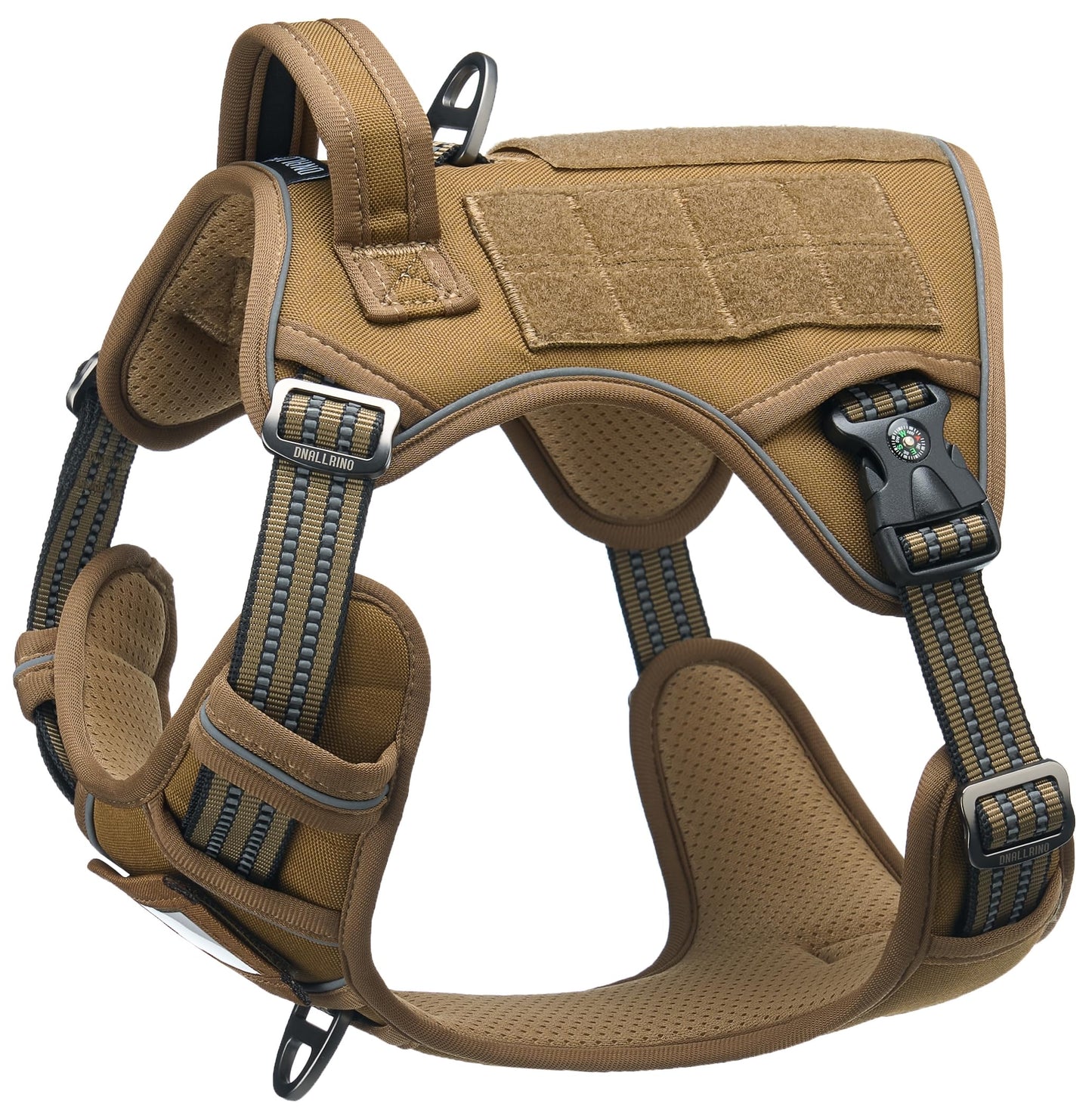 TactiPet JG-149 tactical dog vest large brown alternate detail view