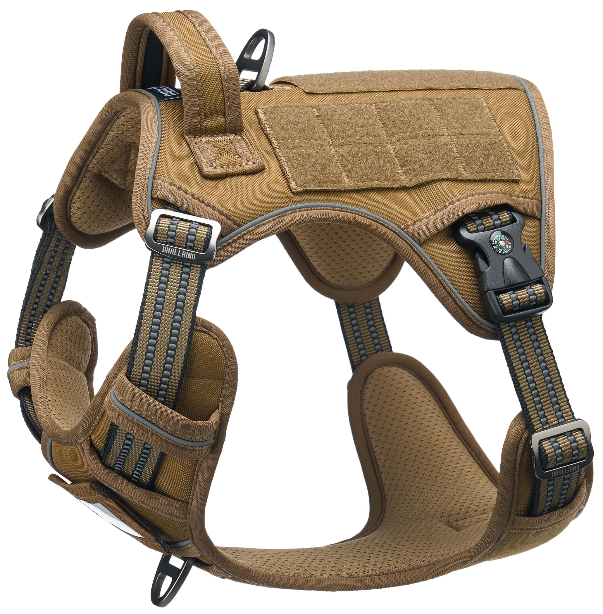 TactiPet JG-149 tactical dog vest large brown alternate detail view