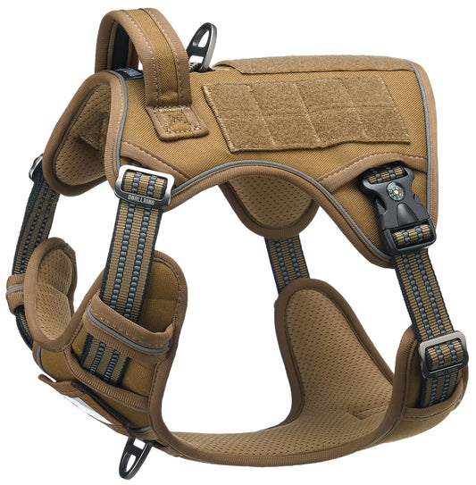 TactiPet JG-149 tactical dog vest large brown alternate detail view