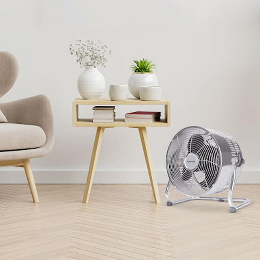 Taurus Ventilador Rafaga 944140 silver floor fan in a home setting