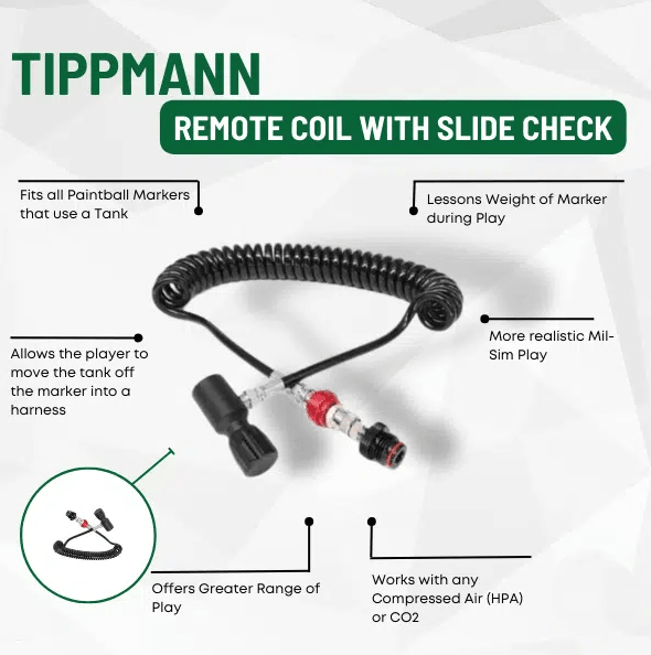 TIPPMANN REMOTE COIL WITH SLIDE CHECK - NeonSales