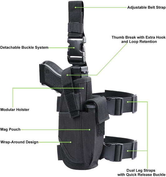 TORNADO DROPLEG HOLSTER, DBL STRAP - UNIVERSAL FIT - NeonSales {{ shop.shopifyCountryName }}