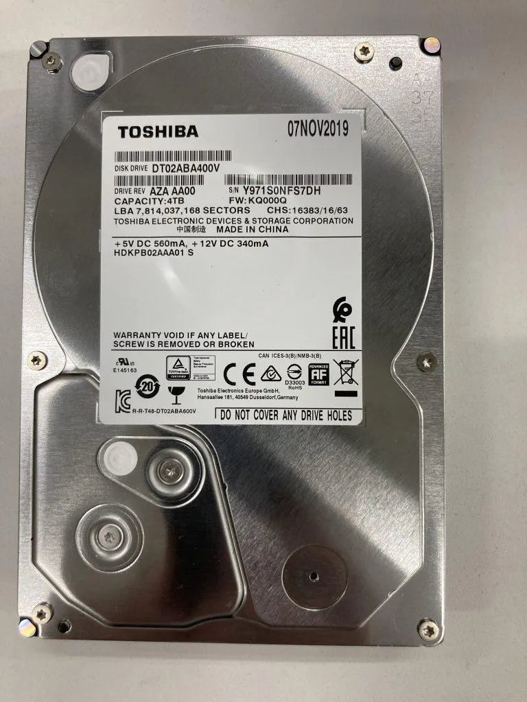 TOSHIBA SURVEILLANCE HARD DRIVE - 4TB - NeonSales {{ shop.shopifyCountryName }}