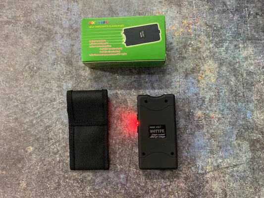 TYPE 800 STUN GUN W/ FLASHLIGHT - BLACK - NeonSales {{ shop.shopifyCountryName }}