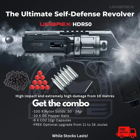 UMAREX 2.4758 HDR50 T4E REVOLVER .50CAL 11J COMBO - NeonSales {{ shop.shopifyCountryName }}