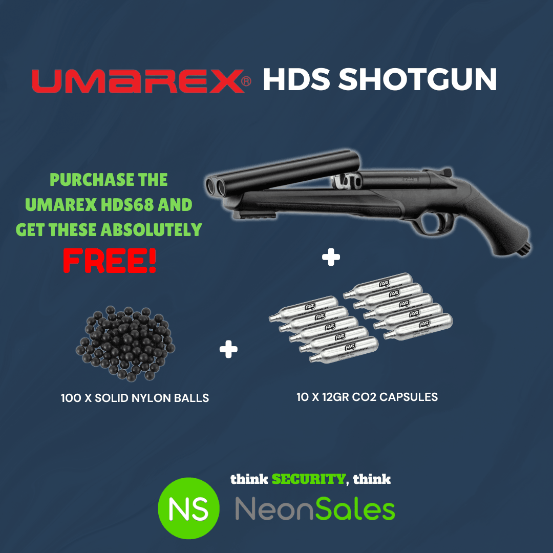 UMAREX HDS 68CAL SHOTGUN + 10 GAS + 100 SOLIDS - NeonSales {{ shop.shopifyCountryName }}