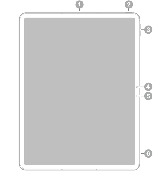 Apple iPad Pro 13-inch M4 - front controls and connectors