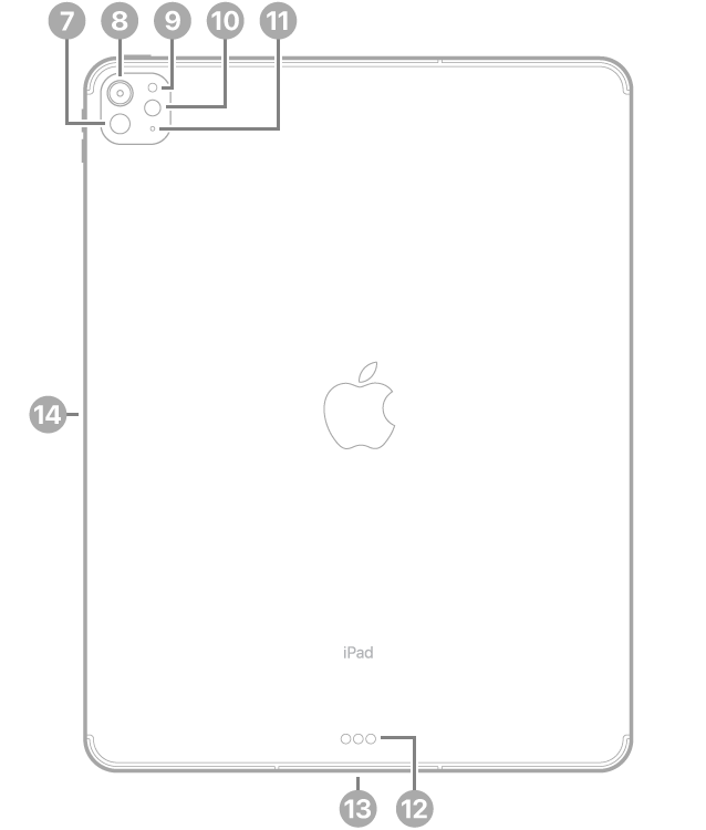 Apple iPad Pro 13-inch M4 Silver - rear controls and connectors