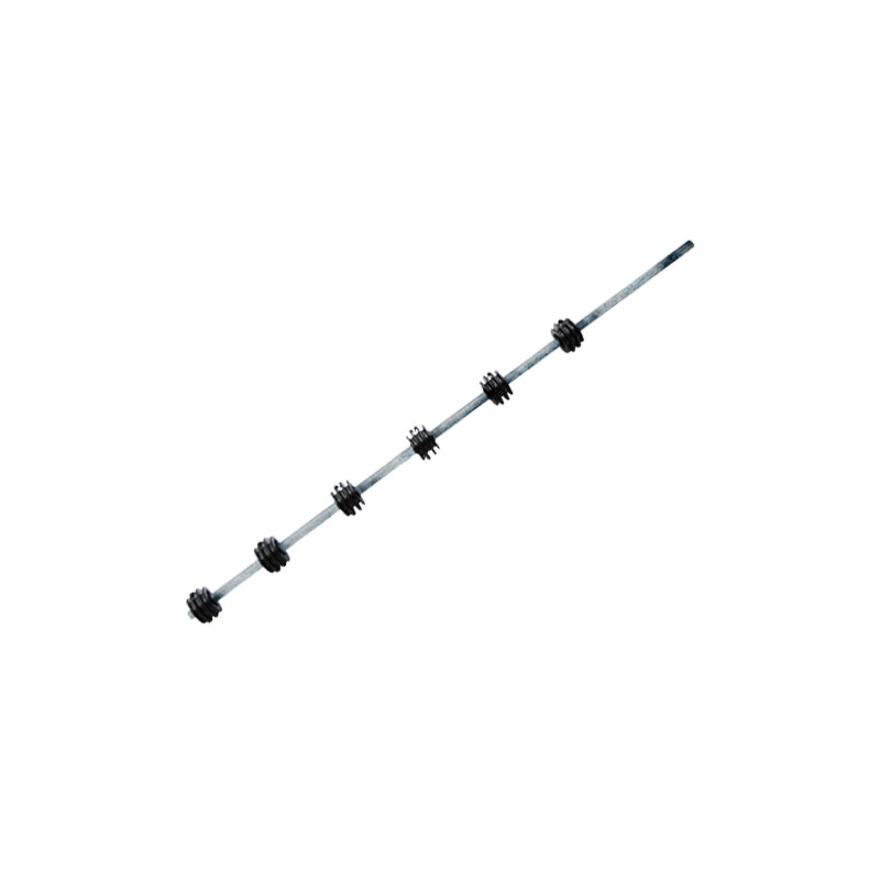 NEMTEK ER-6GB 6-wire hot-dip galvanised round bar bracket with black insulators