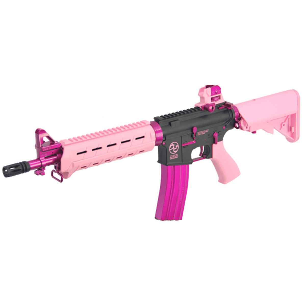 G&G CM16 MOD0 UPI EDITION PINK BLACK FRONT SIDE VIEW