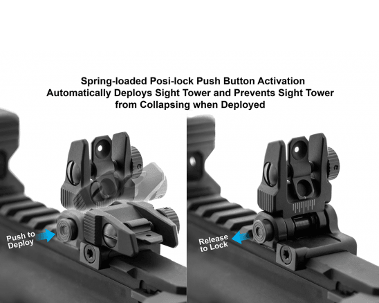 UTG ACCU-SYNC AR15 FLIP UP REAR SIGHT - NeonSales {{ shop.shopifyCountryName }}