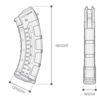 UTG® AK/AKM WINDOWED MAGAZINE (30 RND), 7.62X39MM - NeonSales {{ shop.shopifyCountryName }}