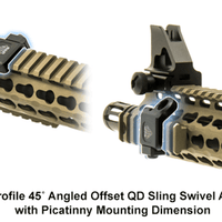 UTG® QD SLING SWIVEL ADAPTER, PICATINNY 45 OFFSET - NeonSales {{ shop.shopifyCountryName }}