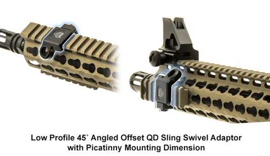 UTG® QD SLING SWIVEL ADAPTER, PICATINNY 45 OFFSET - NeonSales {{ shop.shopifyCountryName }}