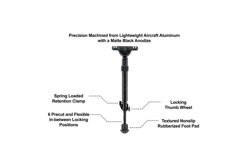 UTG TL-BPDM02 RECON FLEX M-LOK BIPOD - BLACK - NeonSales South Africa