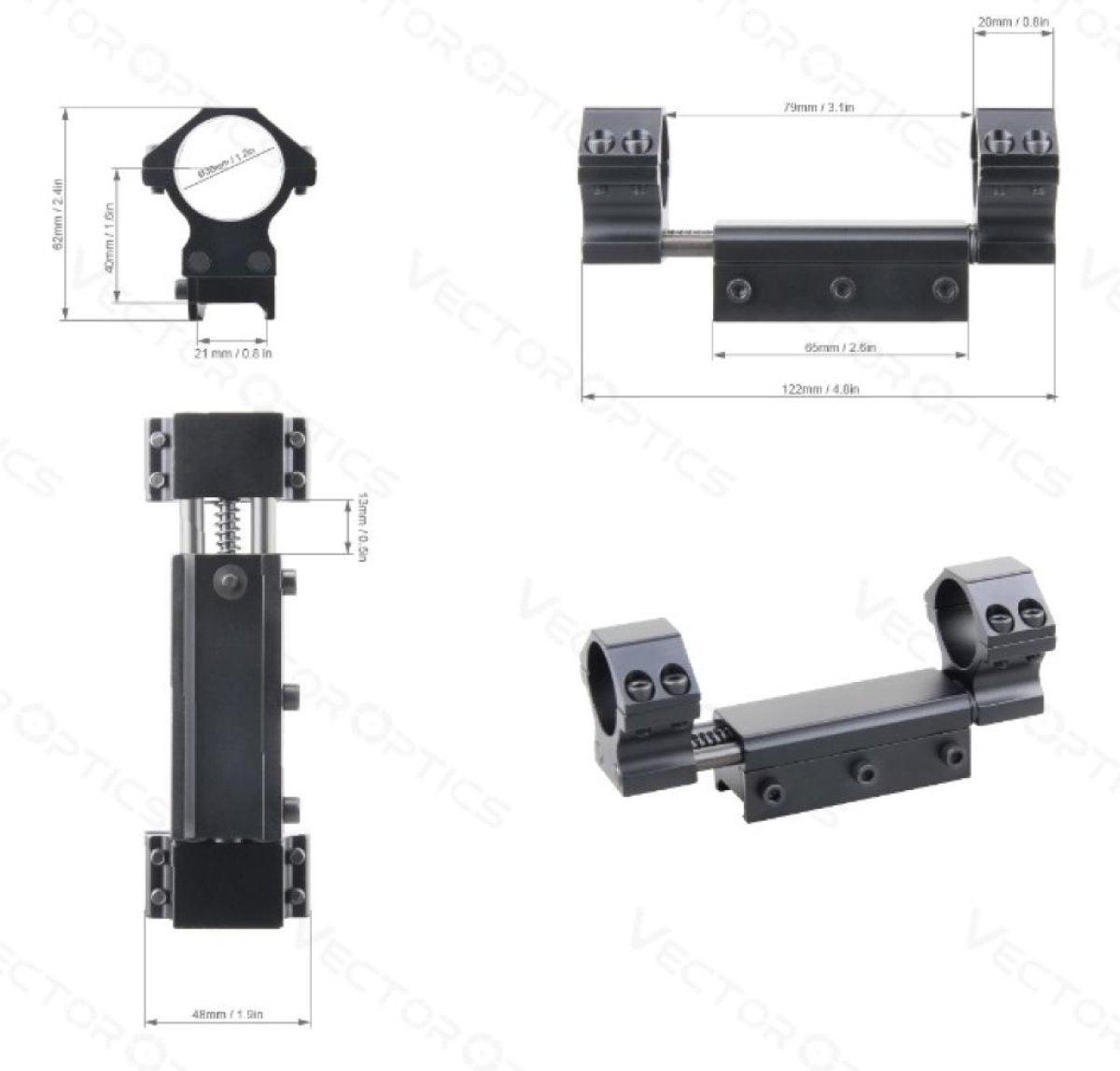 VECTOR OPTICS 30MM ZERO RECOIL WEAVER MOUNT - NeonSales {{ shop.shopifyCountryName }}