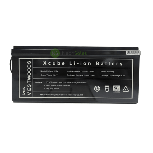 VESTWOODS 12.8V 200AH LITHIUM LIFEP04 BATTERY BMS - NeonSales {{ shop.shopifyCountryName }}