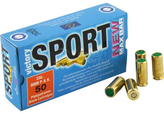 VICTORY SPORT BLANK CARTRIDGES, 9X22MM P.A.K - 1's - NeonSales {{ shop.shopifyCountryName }}