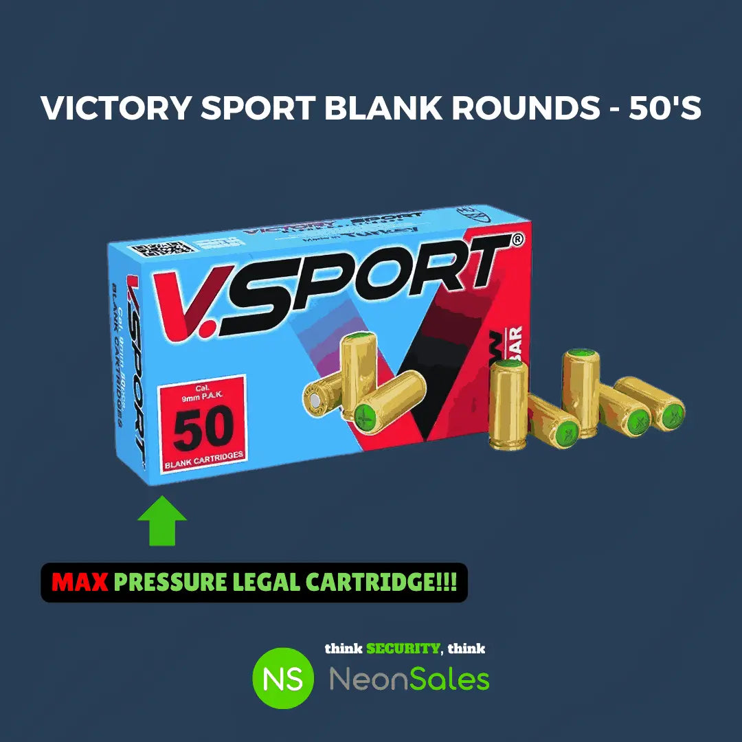 VICTORY SPORT BLANK CARTRIDGES 9X22MM P.A.K - 50's - NeonSales {{ shop.shopifyCountryName }}