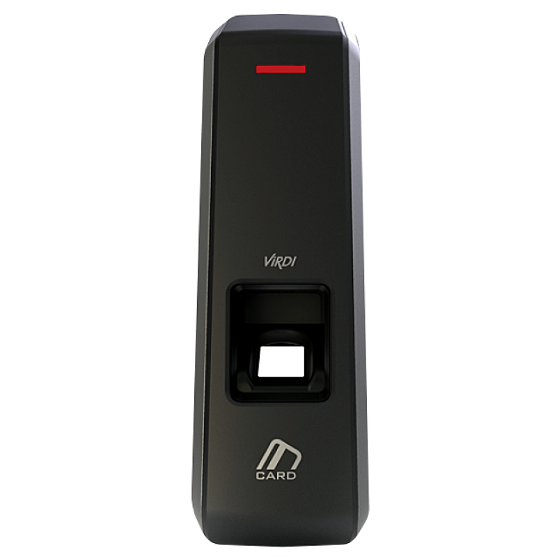 ViRDI AC2000SC fingerprint and MIFARE smart card reader front view