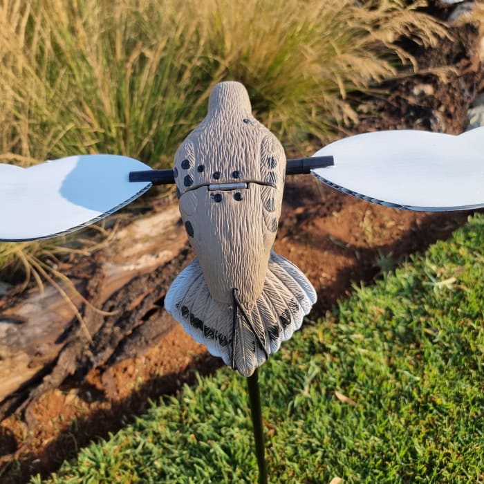 VOODOO DOVE DECOY - PIGEON ON SPIKE ROTATING WINGS - NeonSales {{ shop.shopifyCountryName }}