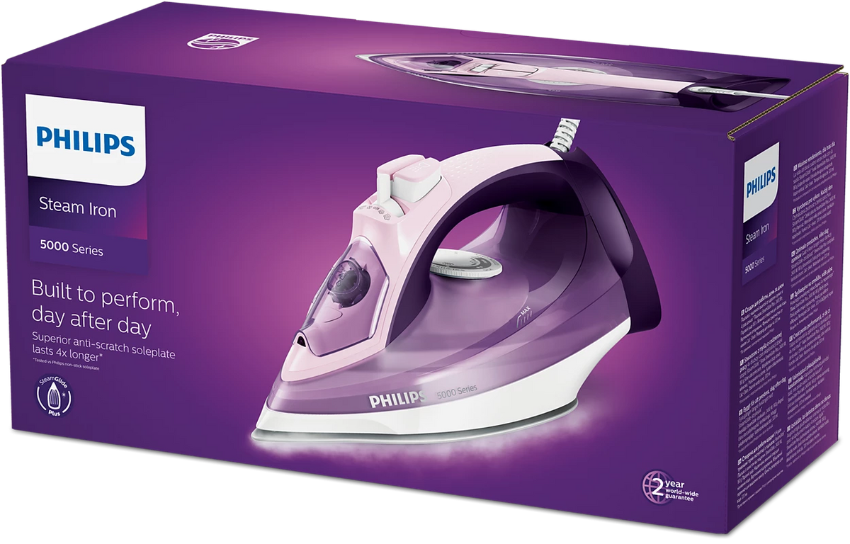 PHILIPS 5000 SERIES STEAM IRON- 2400W PURPLE