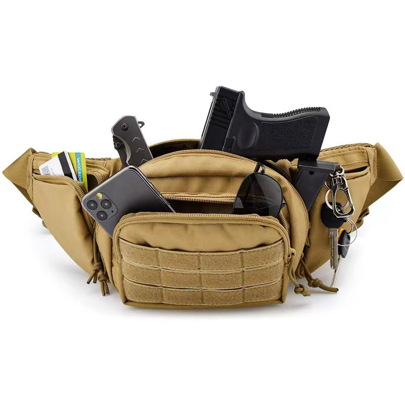 Tan tactical waist pack alternate view