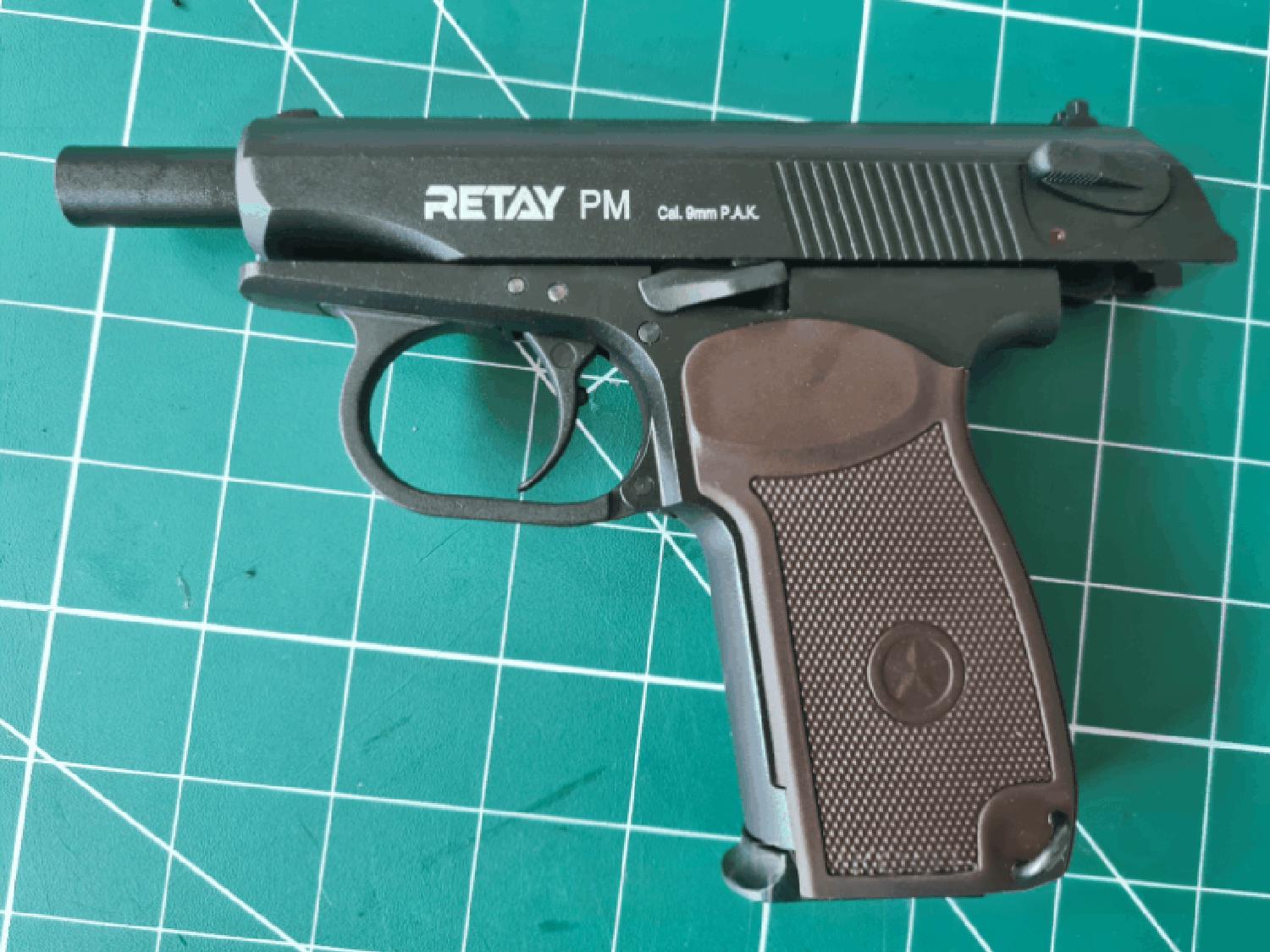 RETAY PM MAKAROV BLANK GUN - BLACK