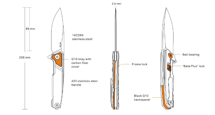 RUIKE KNIFE P875-SZ