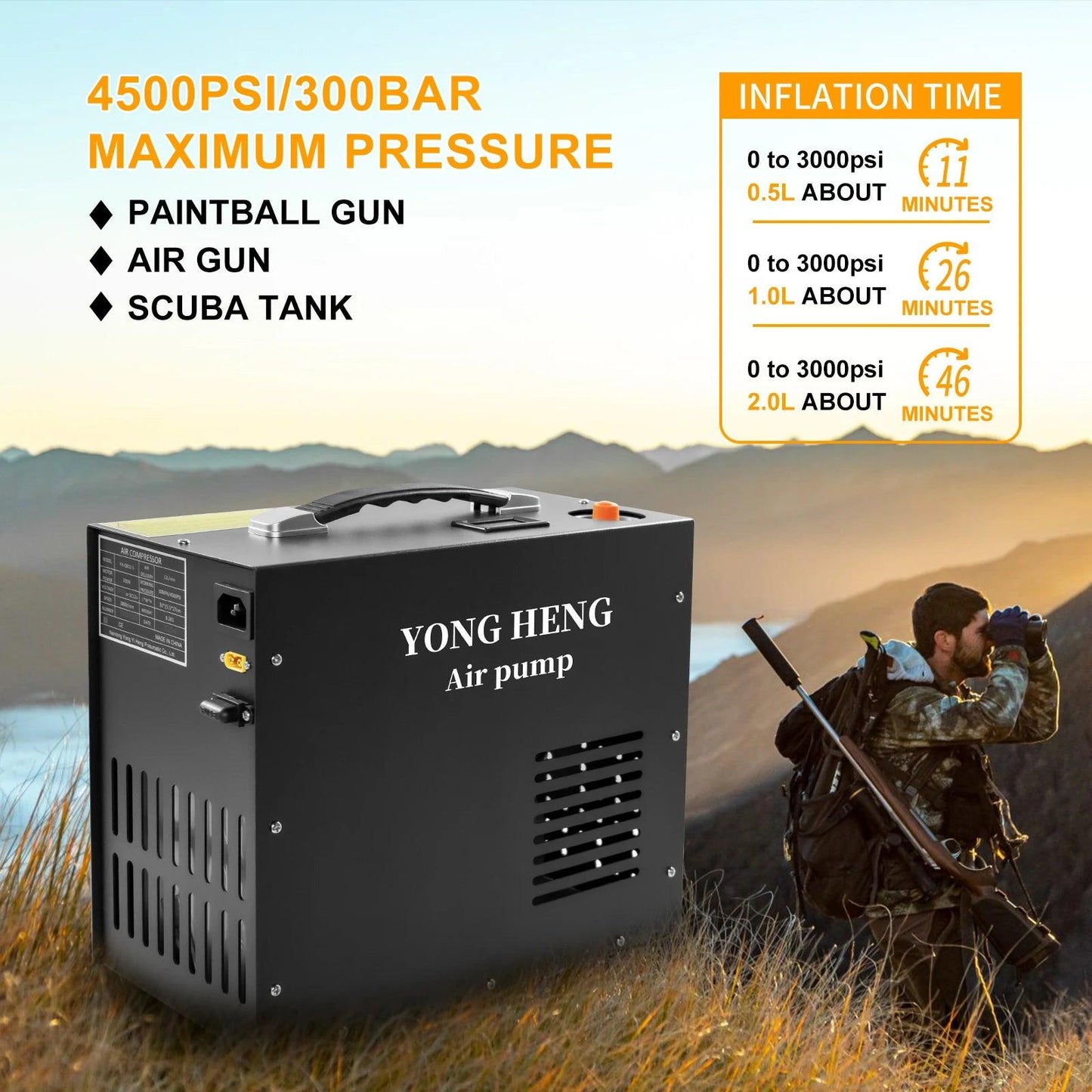 YONGHENG YH-QB12-S 12V DESKTOP TYPE COMPRESSOR - NeonSales {{ shop.shopifyCountryName }}