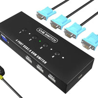 ZATECH KVM-401UK 4-port VGA USB 2.0 KVM switch
