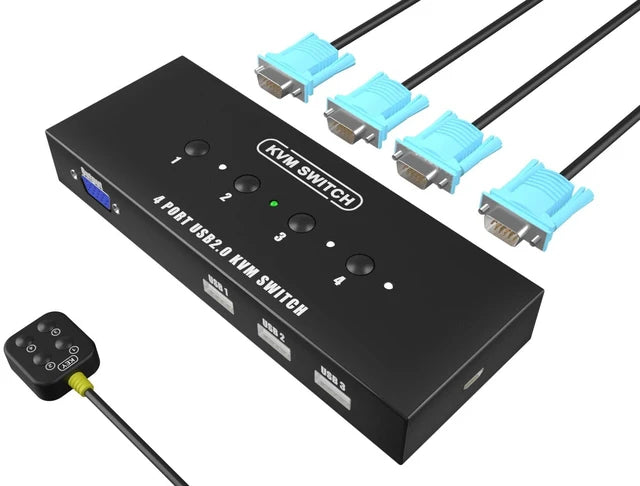 ZATECH KVM-401UK 4-port VGA USB 2.0 KVM switch